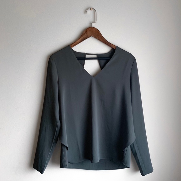 cooper & ella Tops - Olive Green Long Sleeve Blouse